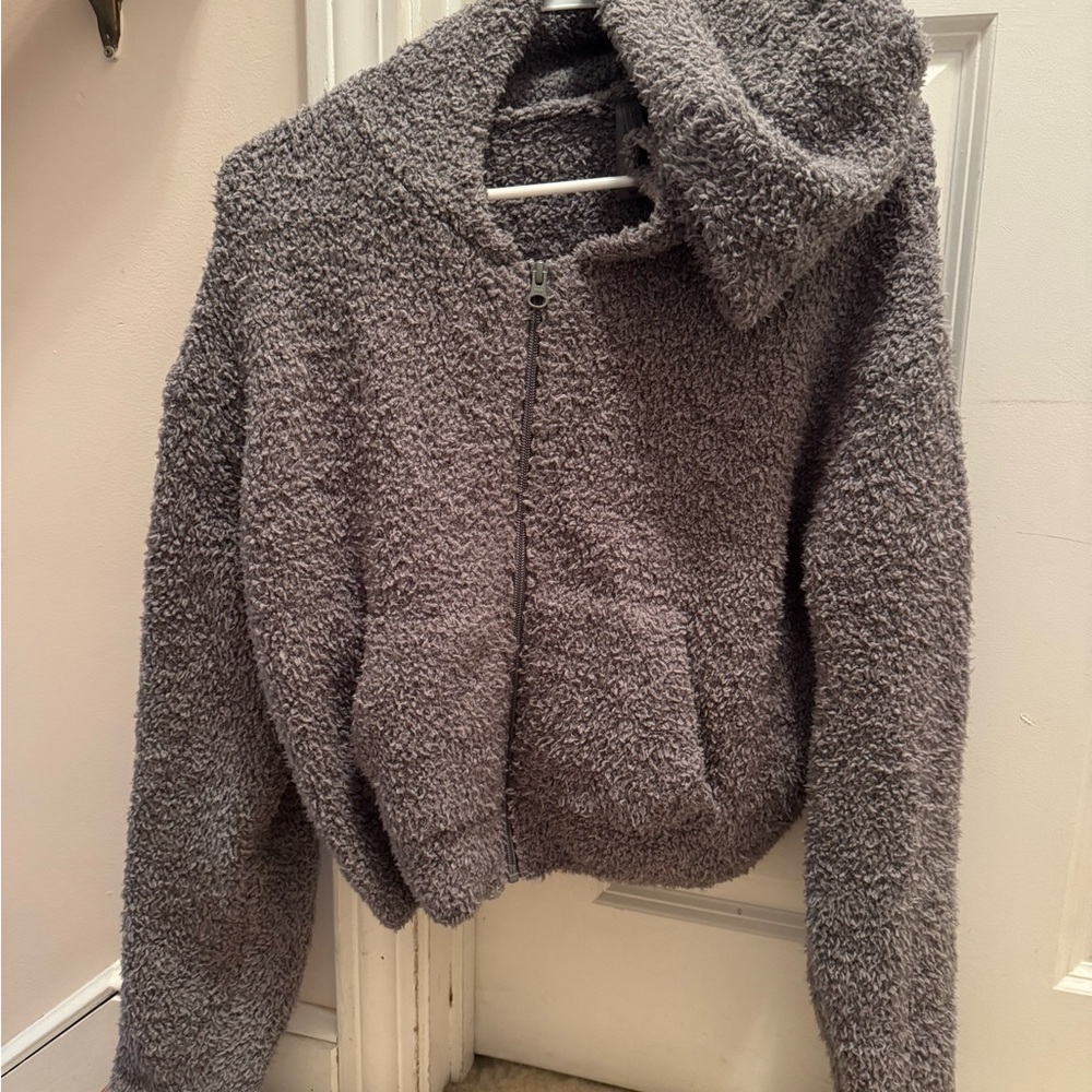 Cozy Gray Zip-Up Hoodie